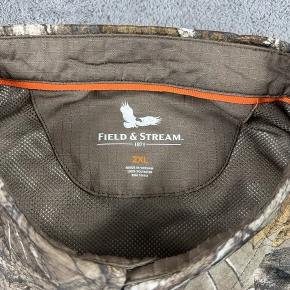 Field & Stream REALTree Camo Shirt Mens 2XL Roll Tab Vented Button Down Pockets - Picture 5 of 13